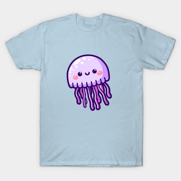 Purple Jellyfish T-Shirt by Arief Uchiha